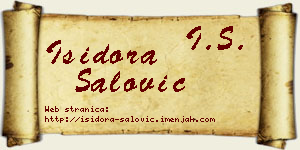 Isidora Šalović vizit kartica